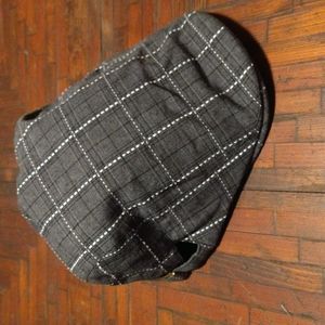 Adjustable dark gray flat cap